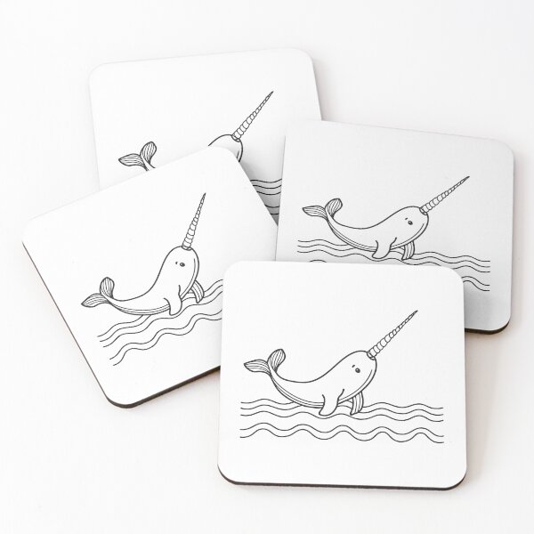 Item preview, Narwhal Gliding Beneath Ocean Surface designed and sold by rasagamastore.