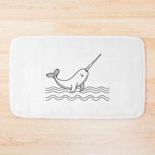Item preview, Narwhal Gliding Beneath Ocean Surface designed and sold by rasagamastore.