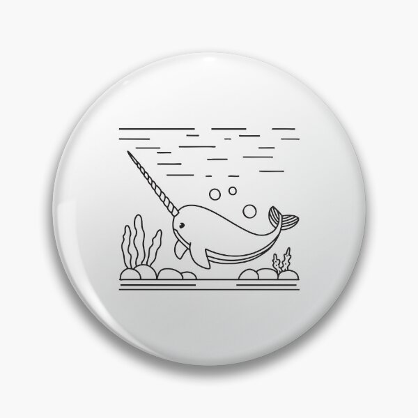 Item preview, Narwhal Swimming Under Ocean Water designed and sold by rasagamastore.