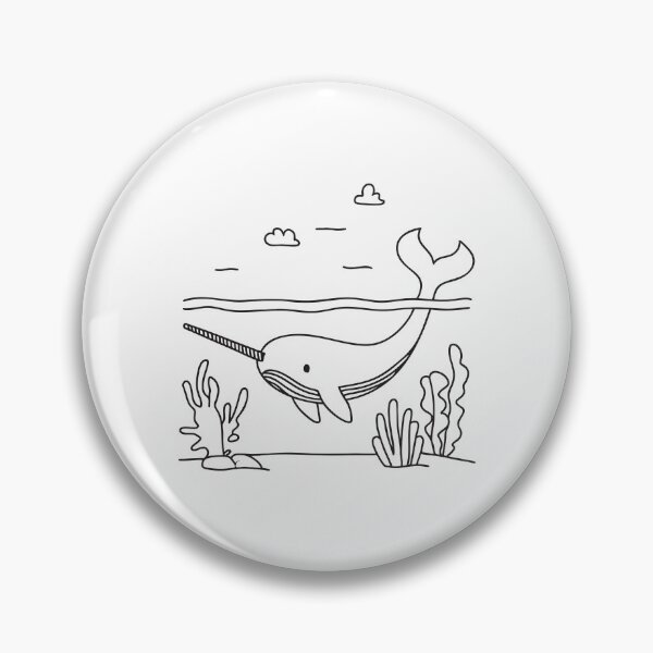 Item preview, Narwhal with Visible Tusk Underwater designed and sold by rasagamastore.