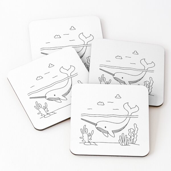 Item preview, Narwhal with Visible Tusk Underwater designed and sold by rasagamastore.