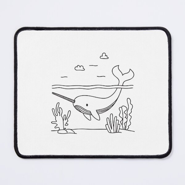Item preview, Narwhal with Visible Tusk Underwater designed and sold by rasagamastore.