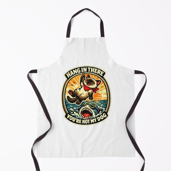 Item preview, Vintage Siamese Cat Hang In There Shark Parody Sticker designed and sold by MIROUZ2000.