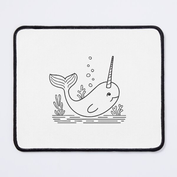 Item preview, A narwhal under the ocean surface with a visible tusk designed and sold by rasagamastore.