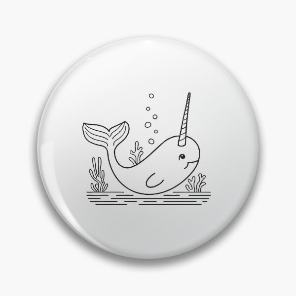 Item preview, A narwhal under the ocean surface with a visible tusk designed and sold by rasagamastore.
