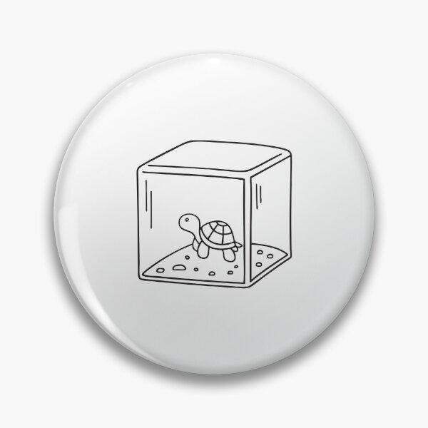 Item preview, Small Turtle in Pebble Filled Aquarium designed and sold by rasagamastore.