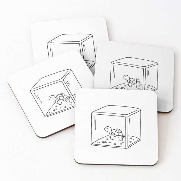 Item preview, Small Turtle in Pebble Filled Aquarium designed and sold by rasagamastore.