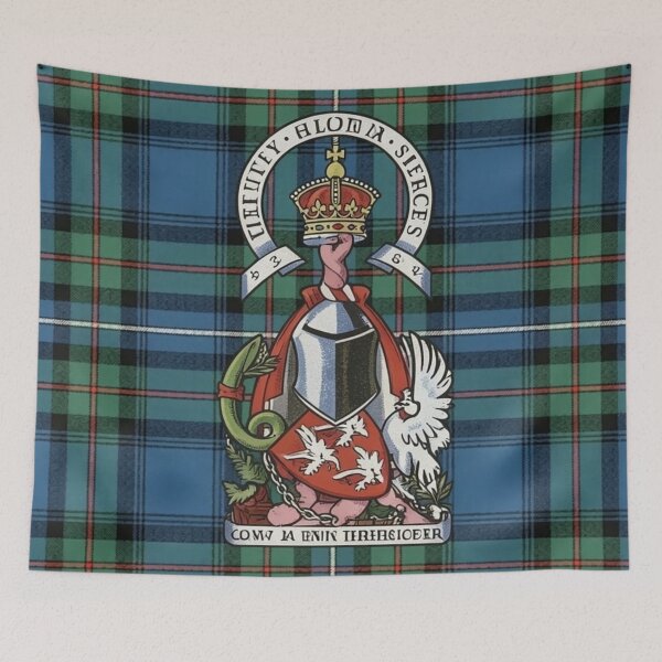 Item preview, Robertson Ancient Hunting Tartan and  Arms for the Chief of Clan Donnachaidh designed and sold by Kirrindy Designs.