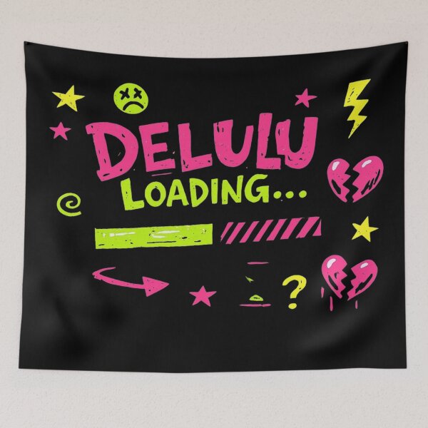 Item preview, Delulu Loading – Chaotic Anti‑Design Sticker designed and sold by Timeless Junction.