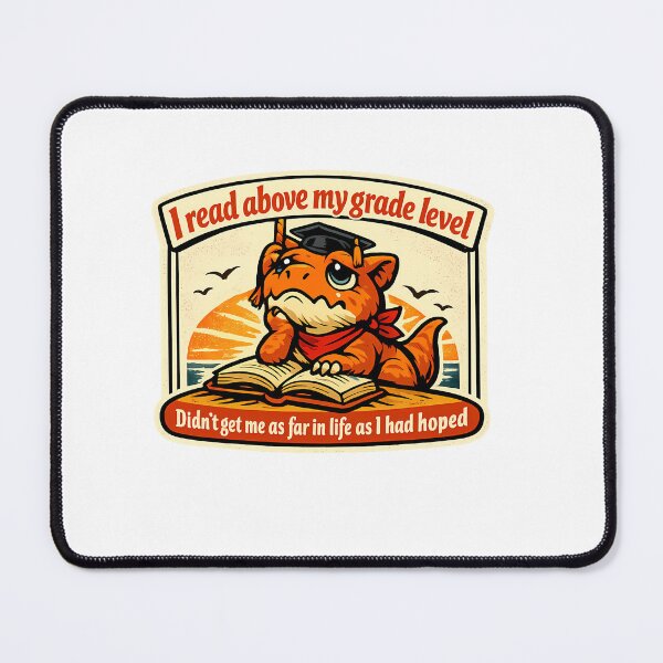 Item preview, Sarcastic T-Rex Dinosaur I Read Above My Grade Level Sticker designed and sold by MIROUZ2000.