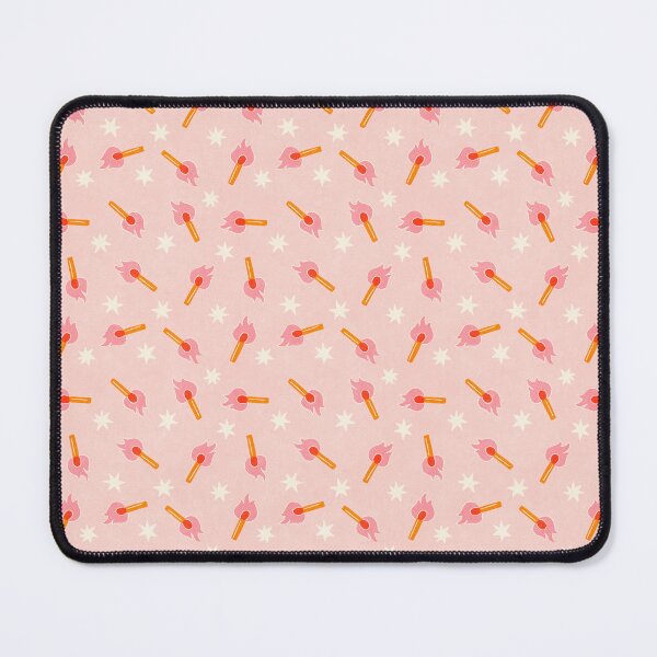 Item preview, Retro Pink Burning Match Pattern with Vintage White Stars designed and sold by Itouchedabee.