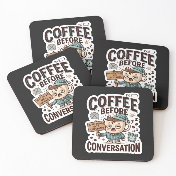 Item preview, Coffee Before Conversation Funny Coffee Lover Design designed and sold by Pixel Analytics.