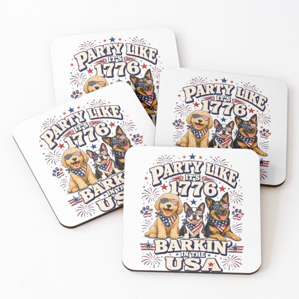Item preview, 1776 Barkin USA Patriotic Dogs designed and sold by MoonStitch.