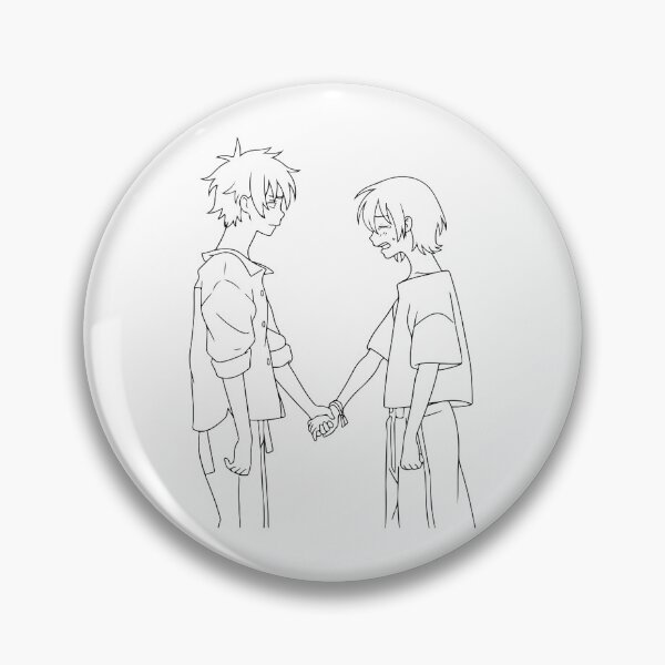 Item preview, Shun Hashimoto and Mio Chibana The Stranger by the Beach Line art designed and sold by BrownHorse90s.
