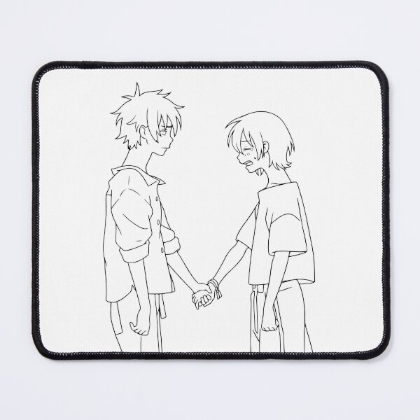 Item preview, Shun Hashimoto and Mio Chibana The Stranger by the Beach Line art designed and sold by BrownHorse90s.