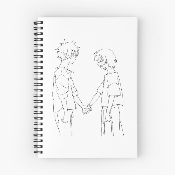 Item preview, Shun Hashimoto and Mio Chibana The Stranger by the Beach Line art designed and sold by BrownHorse90s.