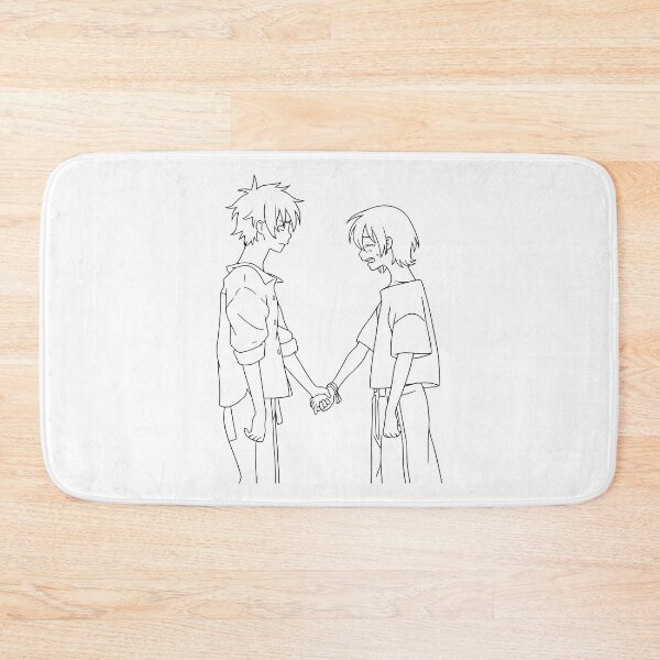 Item preview, Shun Hashimoto and Mio Chibana The Stranger by the Beach Line art designed and sold by BrownHorse90s.