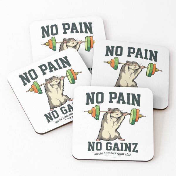 Item preview, No Pain No Gainz Hamster – Funny Gym Workout Meme designed and sold by adamlemon12.