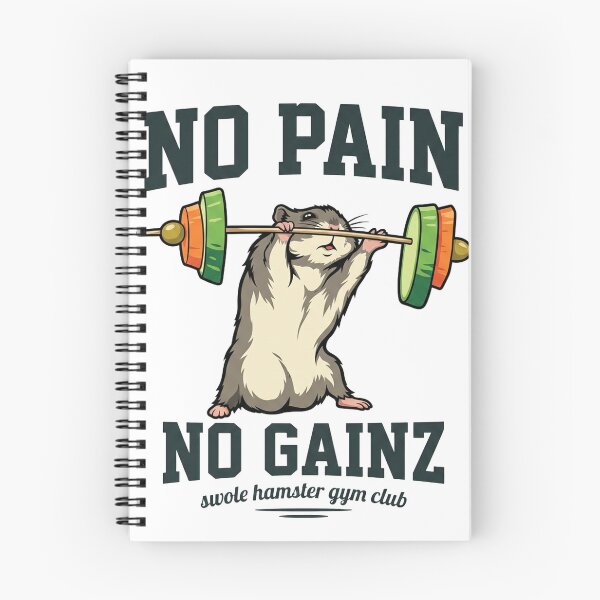 Item preview, No Pain No Gainz Hamster – Funny Gym Workout Meme designed and sold by adamlemon12.