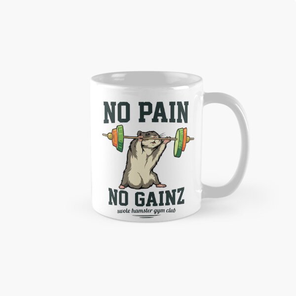 Item preview, No Pain No Gainz Hamster – Funny Gym Workout Meme designed and sold by adamlemon12.