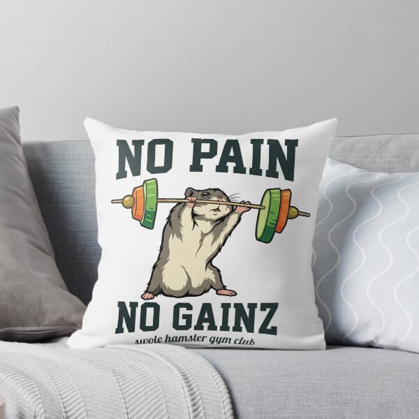 Item preview, No Pain No Gainz Hamster – Funny Gym Workout Meme designed and sold by adamlemon12.