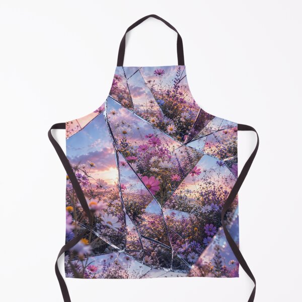 Item preview, Shattered Glass Wildflower Meadow Surreal Broken Mirror Sunset designed and sold by ChubbyGoong.
