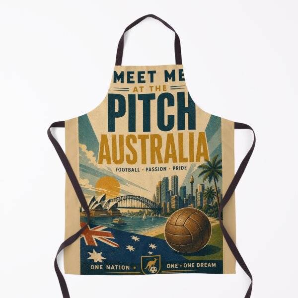 Item preview, Meet me at the pitch: Australia vintage football poster designed and sold by Rue Market.