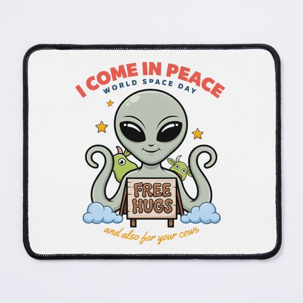 Item preview, I Come In Peace Free Hugs — And Also For Your Cows World Space Day T-Shirt V1 designed and sold by DarylWelsh2024.