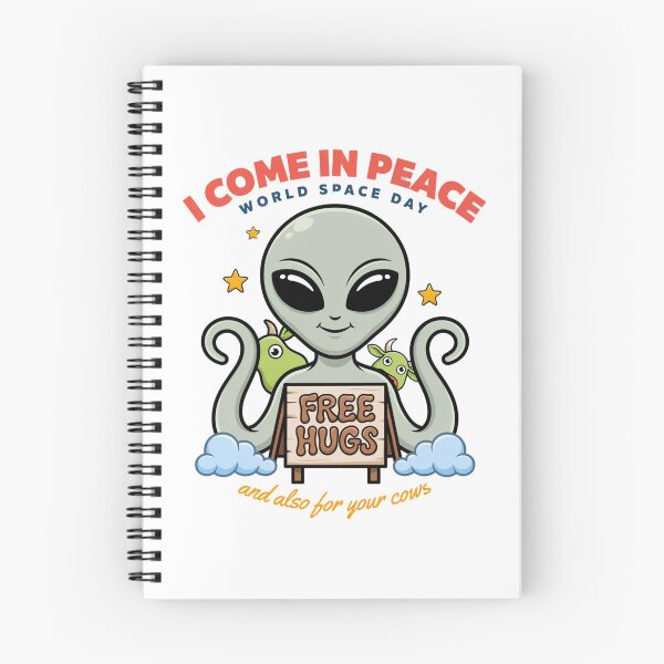 Item preview, I Come In Peace Free Hugs — And Also For Your Cows World Space Day T-Shirt V1 designed and sold by DarylWelsh2024.