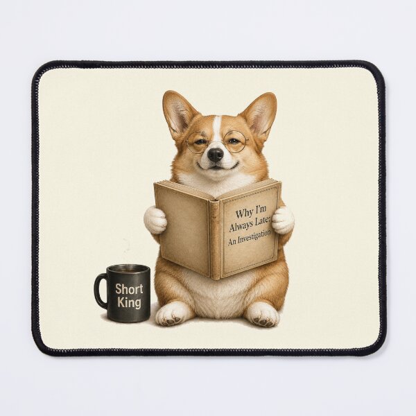 Item preview, Funny Corgi Book Lover Reading Dog designed and sold by Gentlestate.