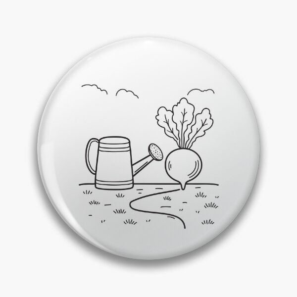 Item preview, Turnip Beside Watering Can in Garden designed and sold by rasagamastore.