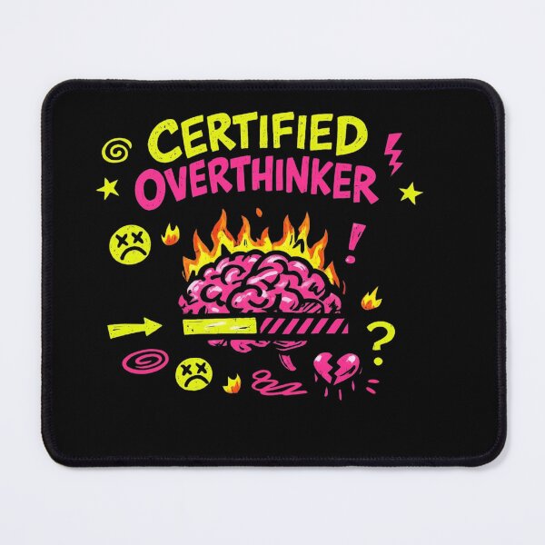 Item preview, Certified Overthinker – Brain on Fire Chaotic Sticker designed and sold by Timeless Junction.