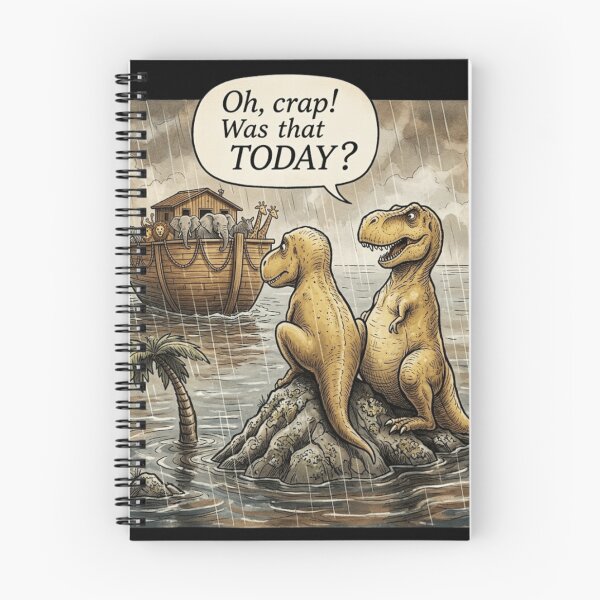 Item preview, Funny Dinosaur Noah's Ark Was That Today Extinction Humor designed and sold by haitrieuic96.