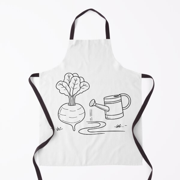 Item preview, A turnip resting next to a watering can on the path designed and sold by rasagamastore.