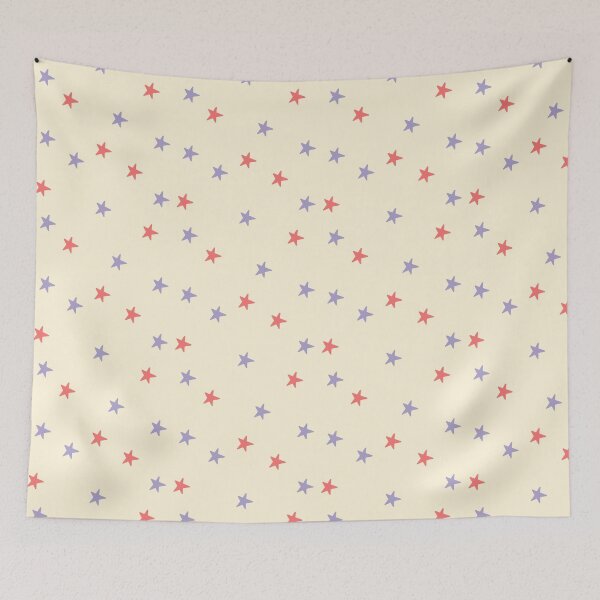 Item preview, Red and Indigo Stars Pattern designed and sold by The Innocent Ghost Project.