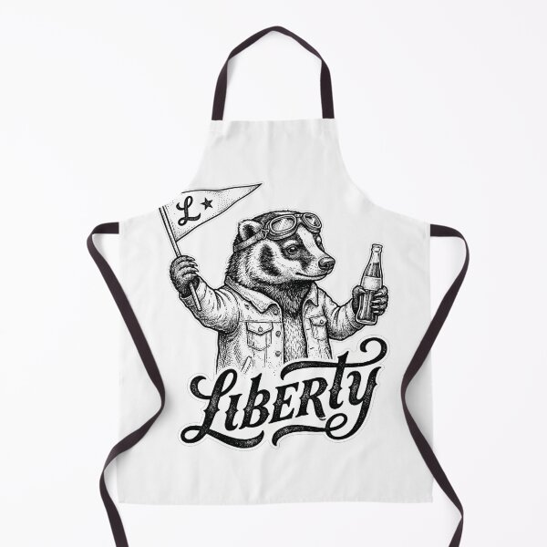 Item preview, Liberty Vintage Badger Linocut Patriotic Graphic designed and sold by TeNovaStudio.