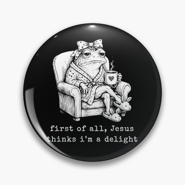 Item preview, First Of All Jesus Thinks I Am A Delight Grumpy Frog Coffee designed and sold by haitrieuic96.