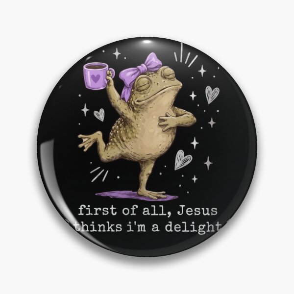 Item preview, Funny Jesus Thinks I'm A Delight Toad Coffee Vintage Aesthetic designed and sold by haitrieuic96.