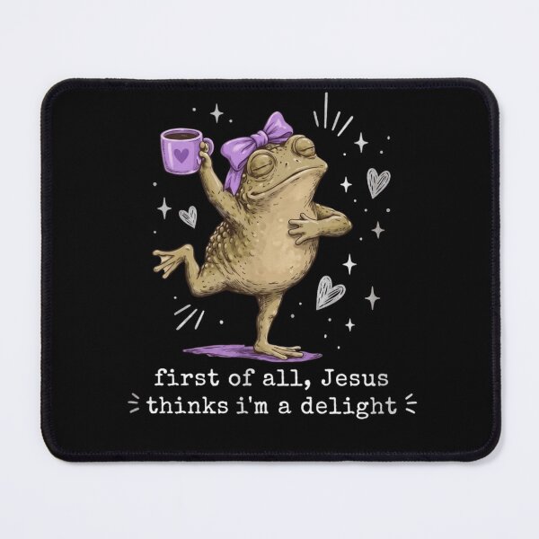 Item preview, Funny Jesus Thinks I'm A Delight Toad Coffee Vintage Aesthetic designed and sold by haitrieuic96.