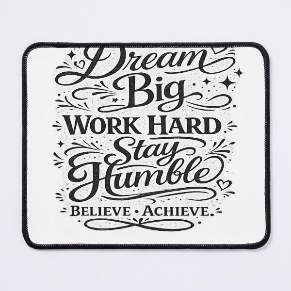 Item preview, Title: Dream Big Work Hard Stay Humble Motivational Typography Quote designed and sold by MoizCreations.