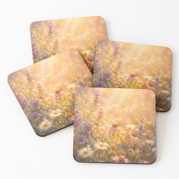 Item preview, Delicate Wildflower Meadow Watercolor Minimalist Cream Botanical designed and sold by ChubbyGoong.