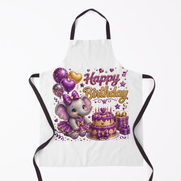 Item preview, Cute Purple Glitter Baby Elephant Happy Birthday Design, Adorable Girl Elephant Party designed and sold by Celebrate & Sparkle.
