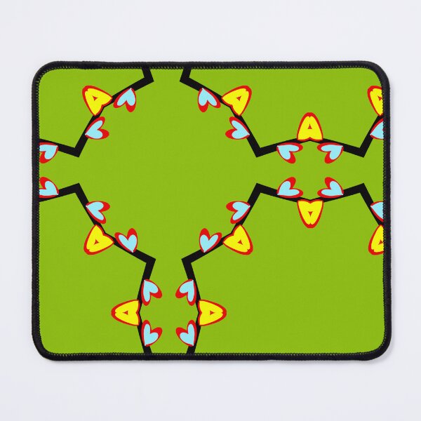 Item preview, Bold Geometric Heart Print | Vibrant Green Abstract Tile Design designed and sold by Tinsleybluebell.