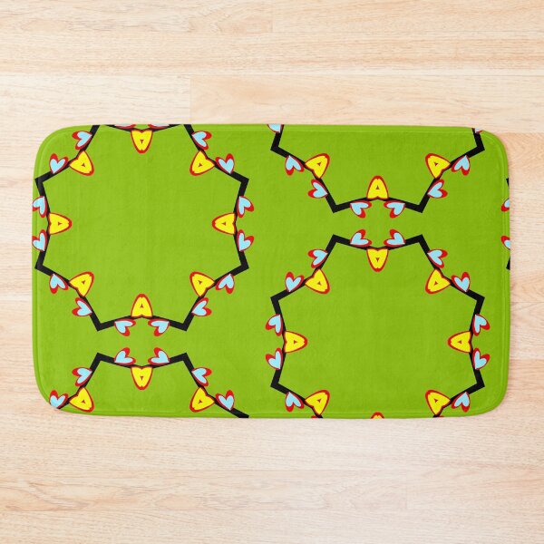 Item preview, Bold Geometric Heart Print | Vibrant Green Abstract Tile Design designed and sold by Tinsleybluebell.