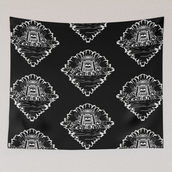 Item preview, Cursed Shrine White Line Art designed and sold by Maxellent.