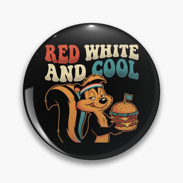 Item preview, Red White And Cool Funny Skunk Hamburger Shirt designed and sold by TeNovaStudio.