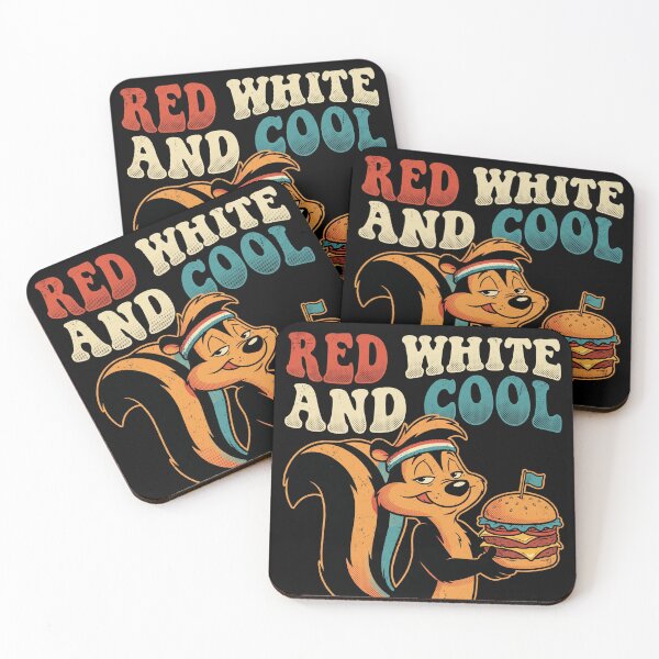 Item preview, Red White And Cool Funny Skunk Hamburger Shirt designed and sold by TeNovaStudio ⭐⭐⭐⭐⭐.