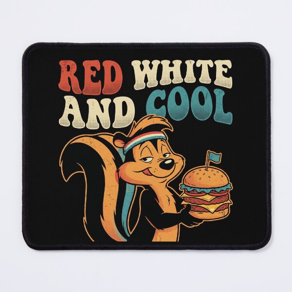 Item preview, Red White And Cool Funny Skunk Hamburger Shirt designed and sold by TeNovaStudio ⭐⭐⭐⭐⭐.
