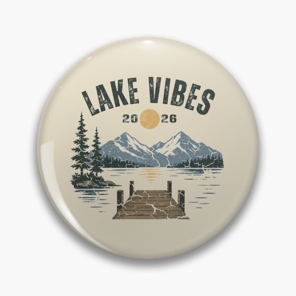 Item preview, Lake Vibes 2026 Retro Grunge Mountain Forest Lake Sunset Vintage Outdoor Gift  designed and sold by Artycom.