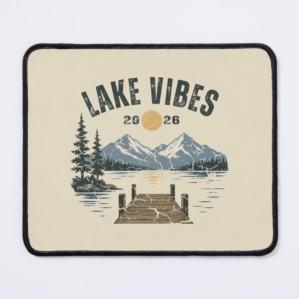 Item preview, Lake Vibes 2026 Retro Grunge Mountain Forest Lake Sunset Vintage Outdoor Gift designed and sold by Artycom.